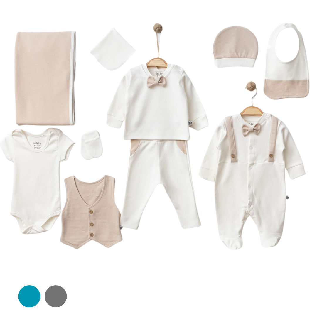 Conjunto de bebé de algodón cálido de 10 piezas.
