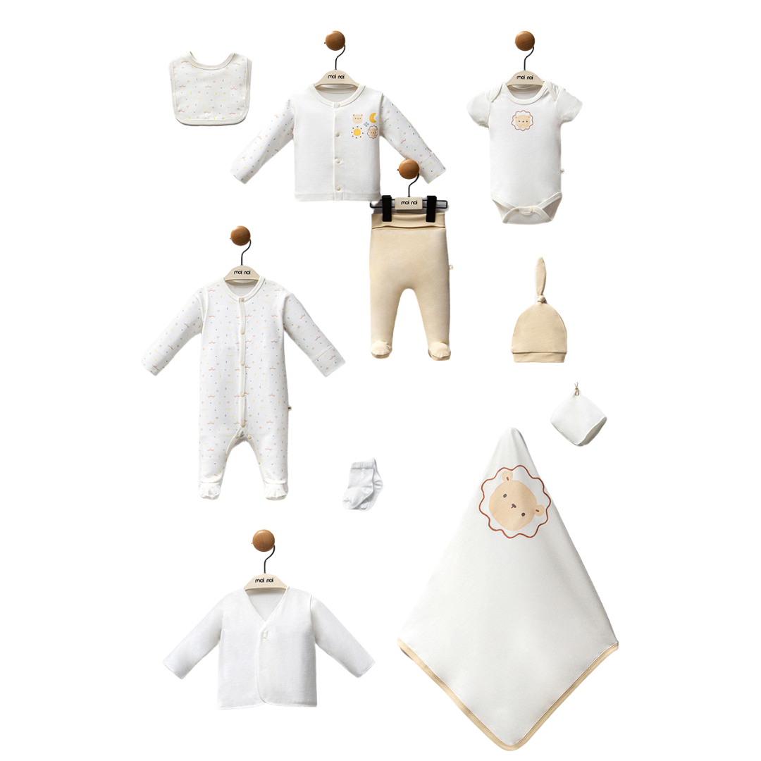 Set bimbo 10pz con Leone 100% cotone