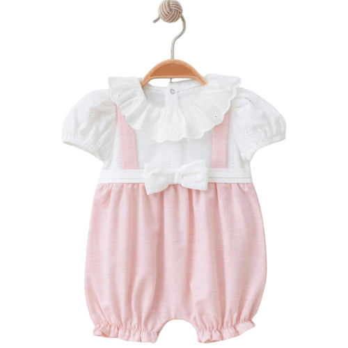 Barboteuse été bébé fille rose