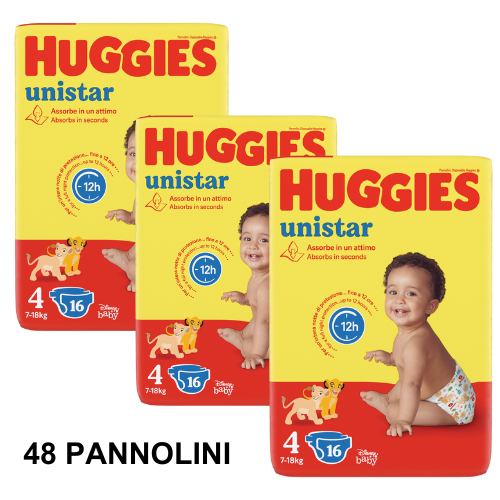 Huggies Unistar pañales paquete triple 4., 48ud