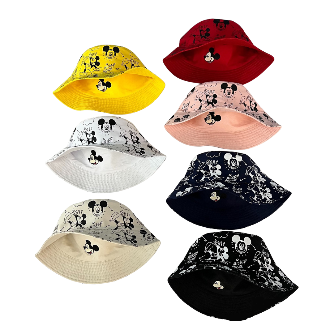 Cappellino Bucket Bambino/a Stampa Mickey Mouse Varie Colorazioni