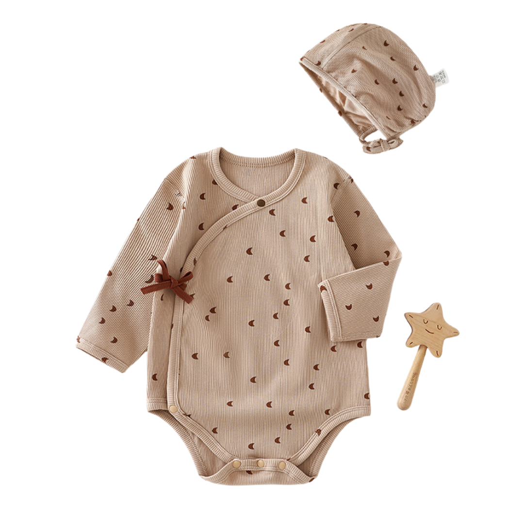 Body Neonato/a Manica Lunga Fantasie Neutre in Cotone