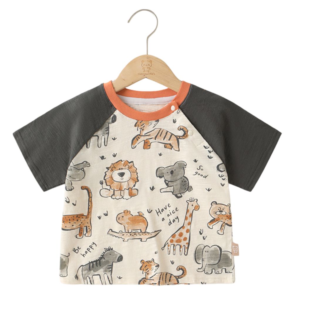 T-shirt Bimbo "Jungle Friends" Animali della Savana