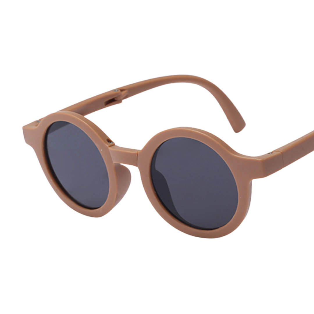 Occhiali da Sole Rotondi per Bambini Design Retrò +custodia
