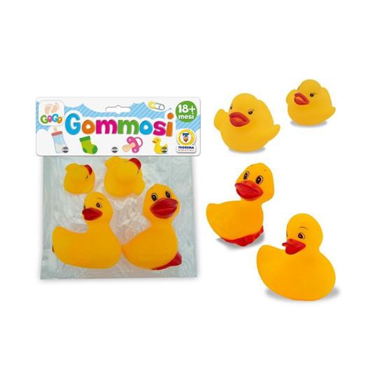 animales de pato de goma x 4