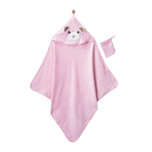 albornoz triángulo rosa + guante osito