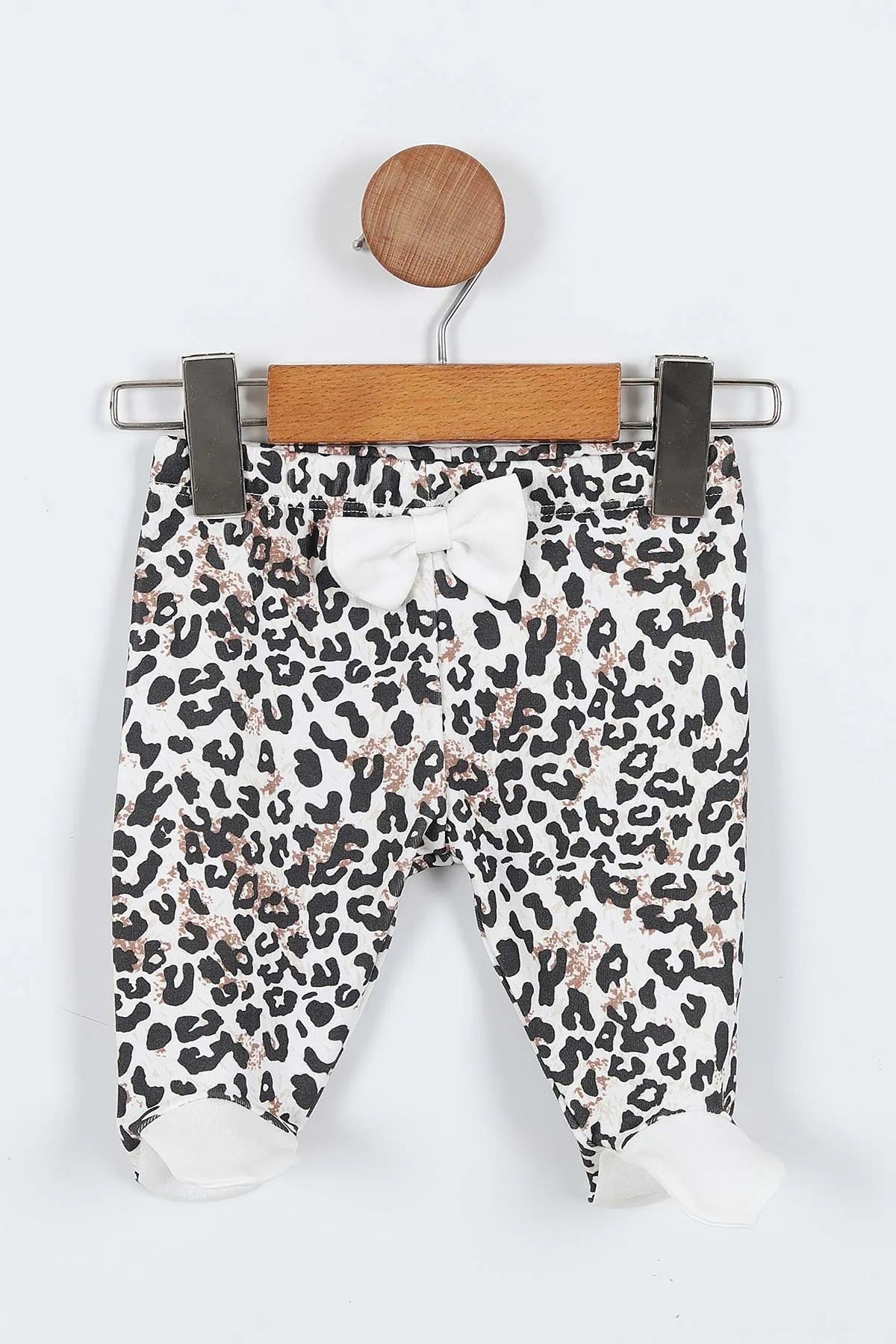 Set 5 Neonata/ Bimba pezzi leopardato bianco 0-3 mesi in cotone