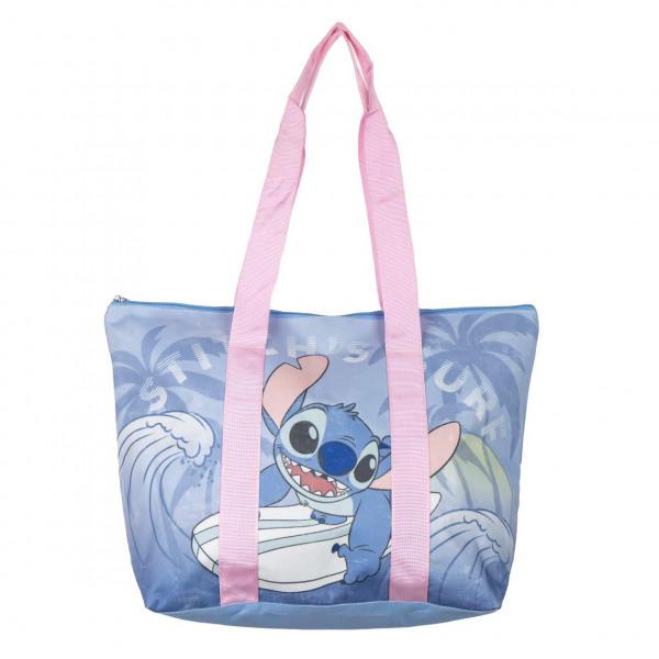 Bolso Stitch en azul y rosa.