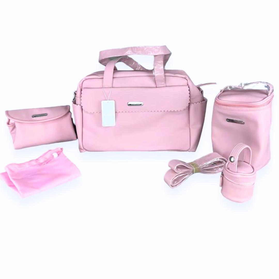 Bolso de lona rosa pastel