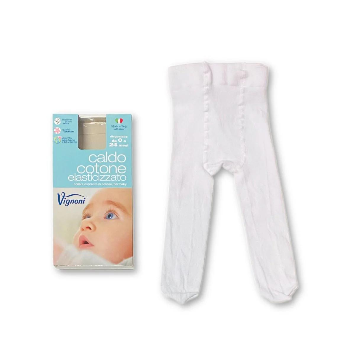 Collant Caldo Cotone Vignoni Bianchi