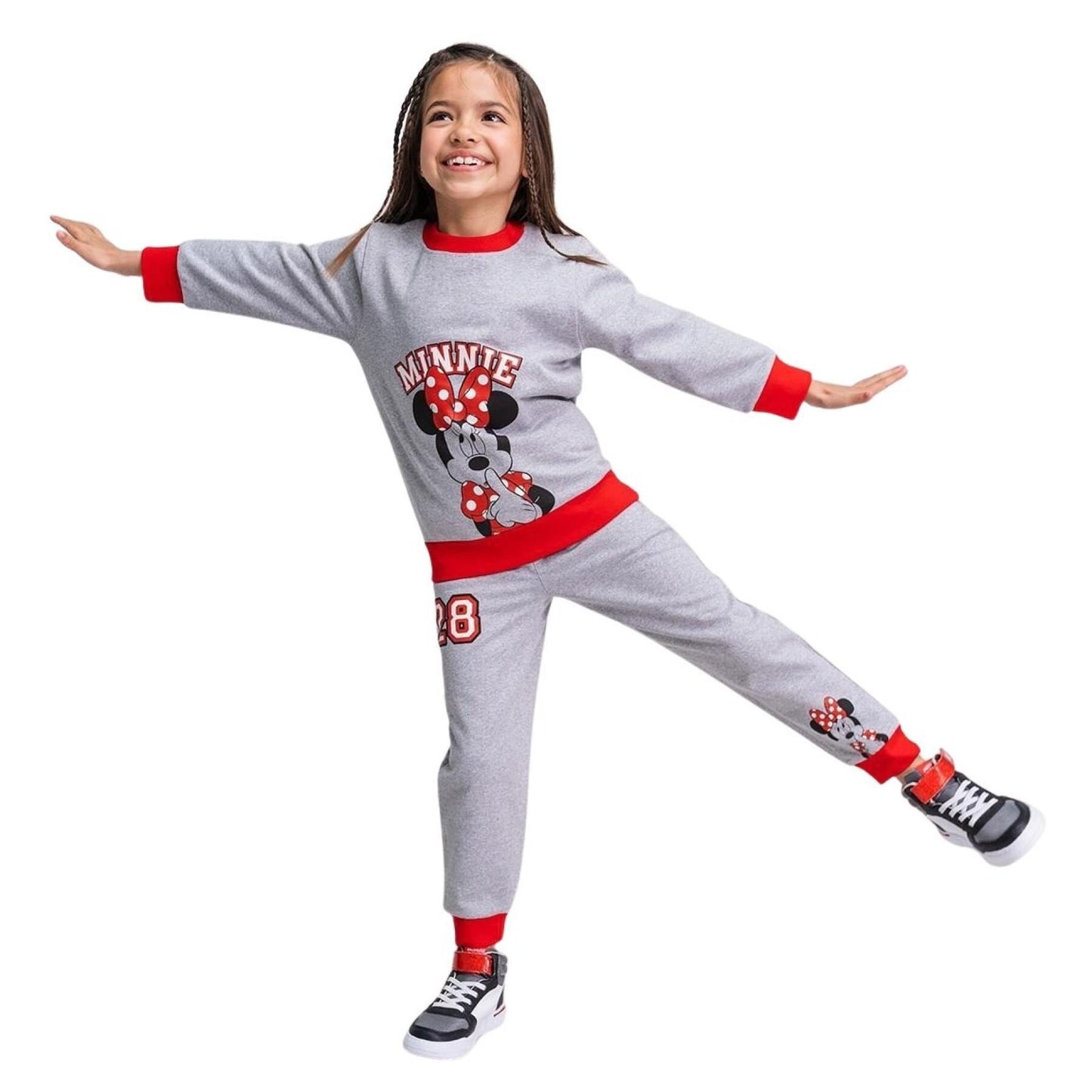 Traje cepillado Minnie de dos piezas