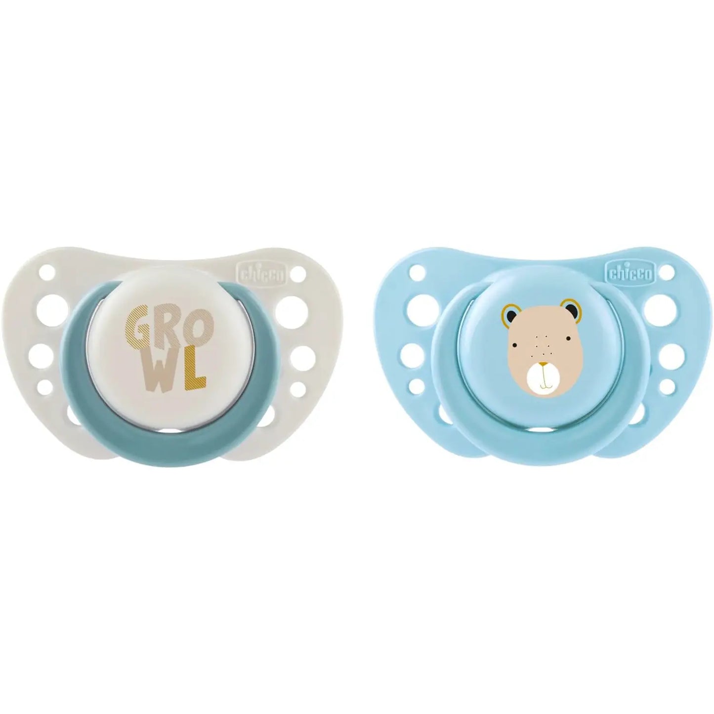 CHICCO Chupetes AIR AZUL SILICONA 2-6 MESES 2
