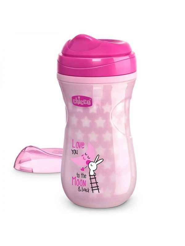 Tazza Borraccia 266ml Chicco Anti-Goccia Illumina al buio Glowing - 14M+