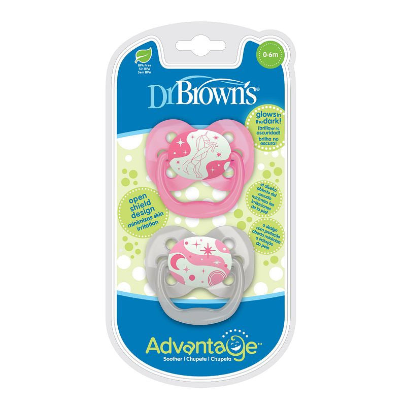 DrBrown's 2 Succhietti 0-6 rosa