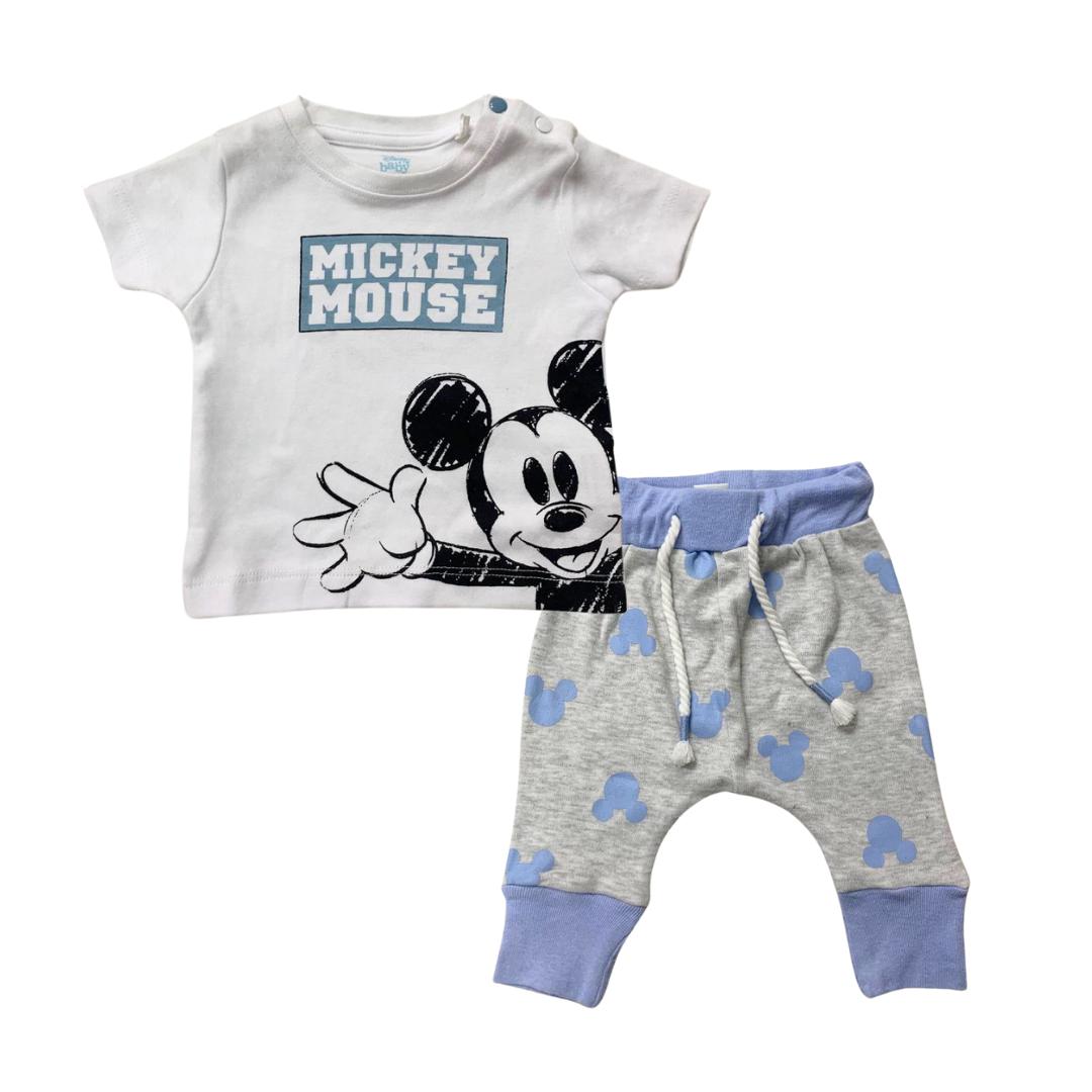 Conjunto de 2 piezas Mickey azul