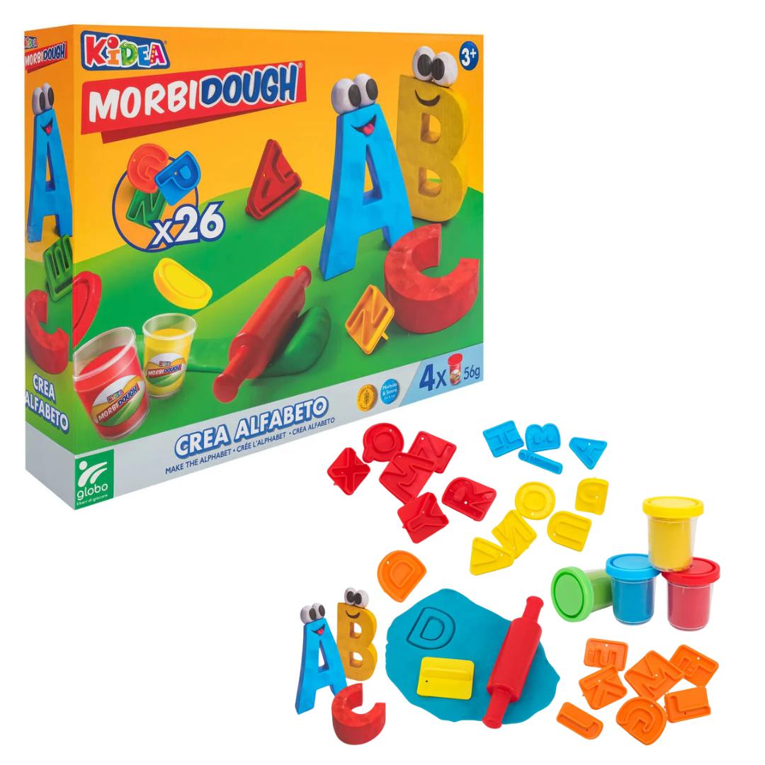 Crea Alfabeto 26 Lettere e Plastilina 4x56gr