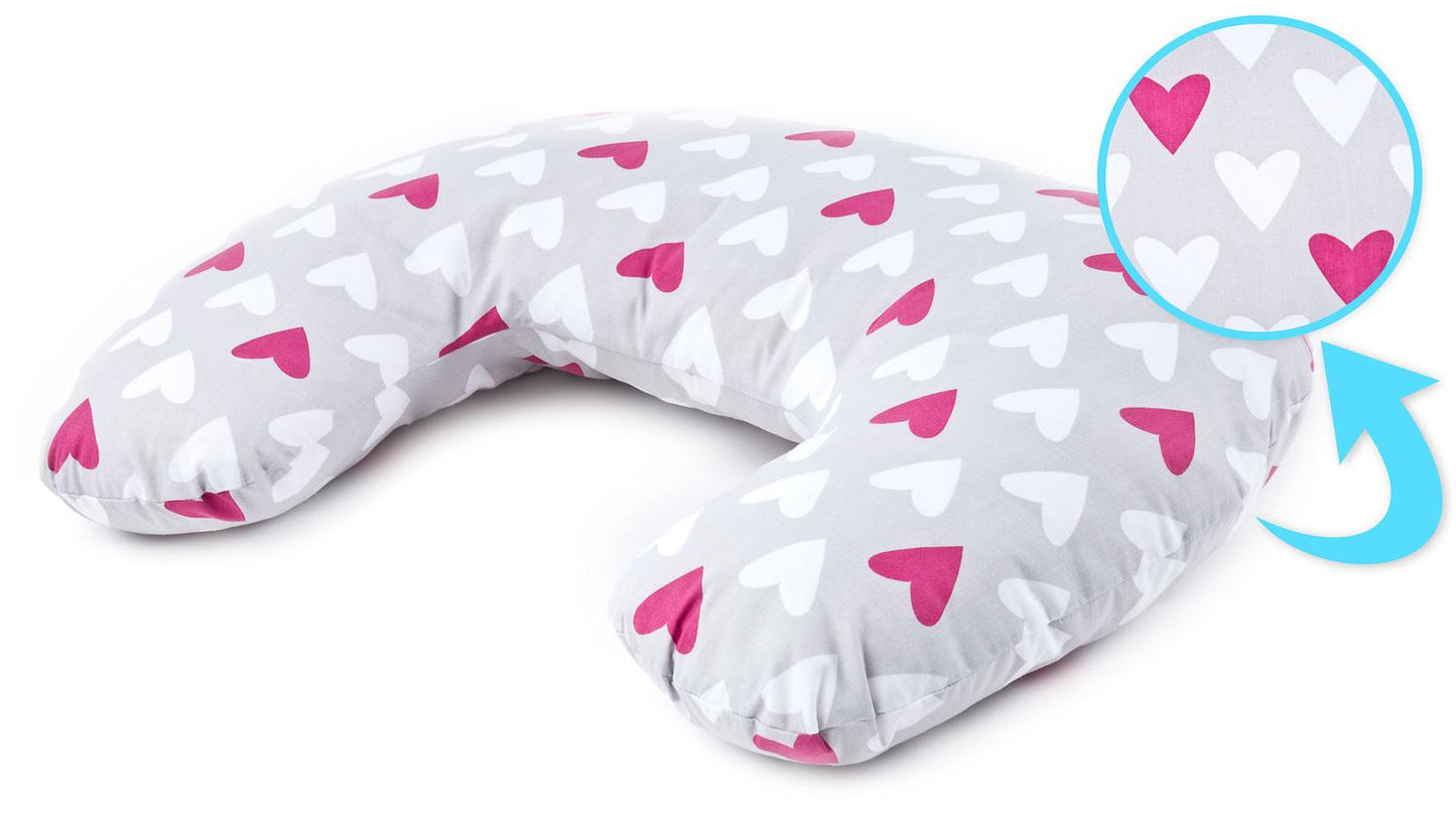 Cuscino allattamento Cuori rosa