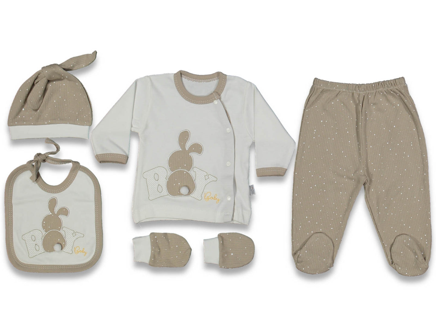 Set Nascita Neonato/ Bimbo "Baby Bunny" in Cotone