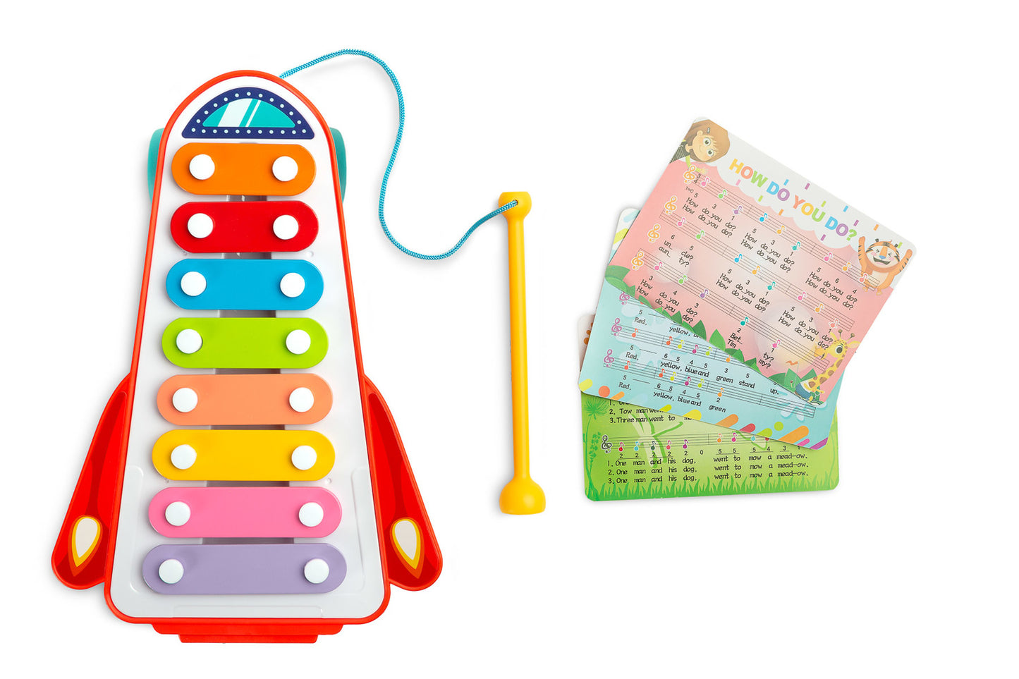 Xilofono Giocattolo Trainabile Strumento Musicale Educativo per Bambini