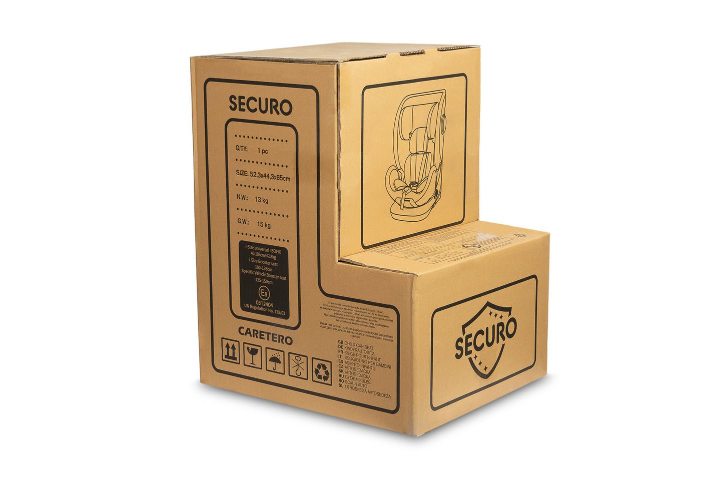 Seggiolone auto SECURO I-SIZE GREY (40-150)
