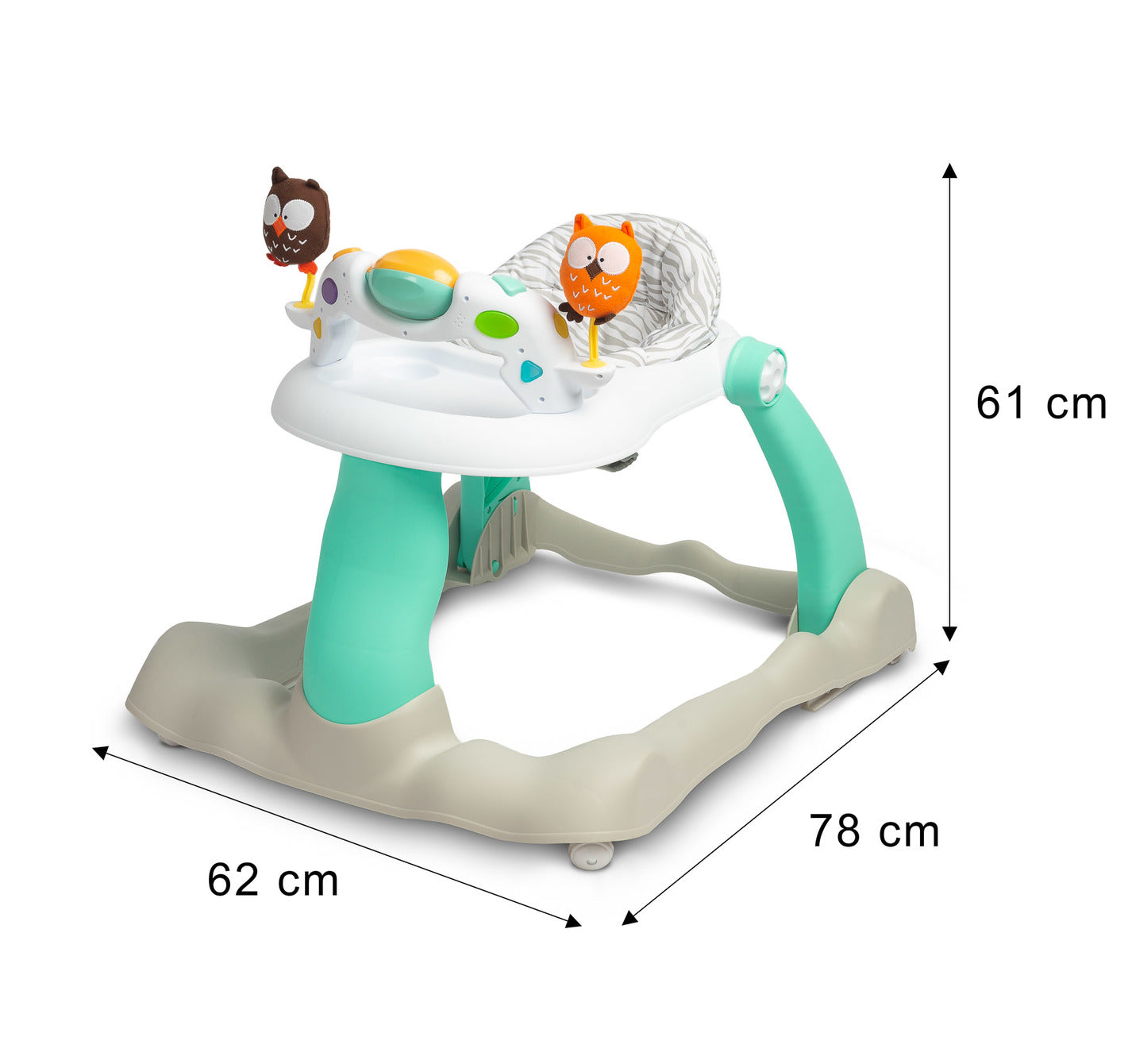 Girello OWLS Evolutivo con Giochi Sensoriali Design Gufo 🦉