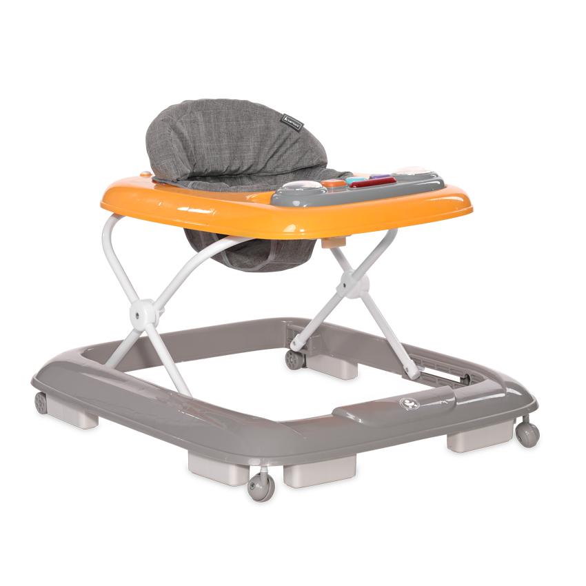 Andador Lorelli "take a walk" gris naranja
