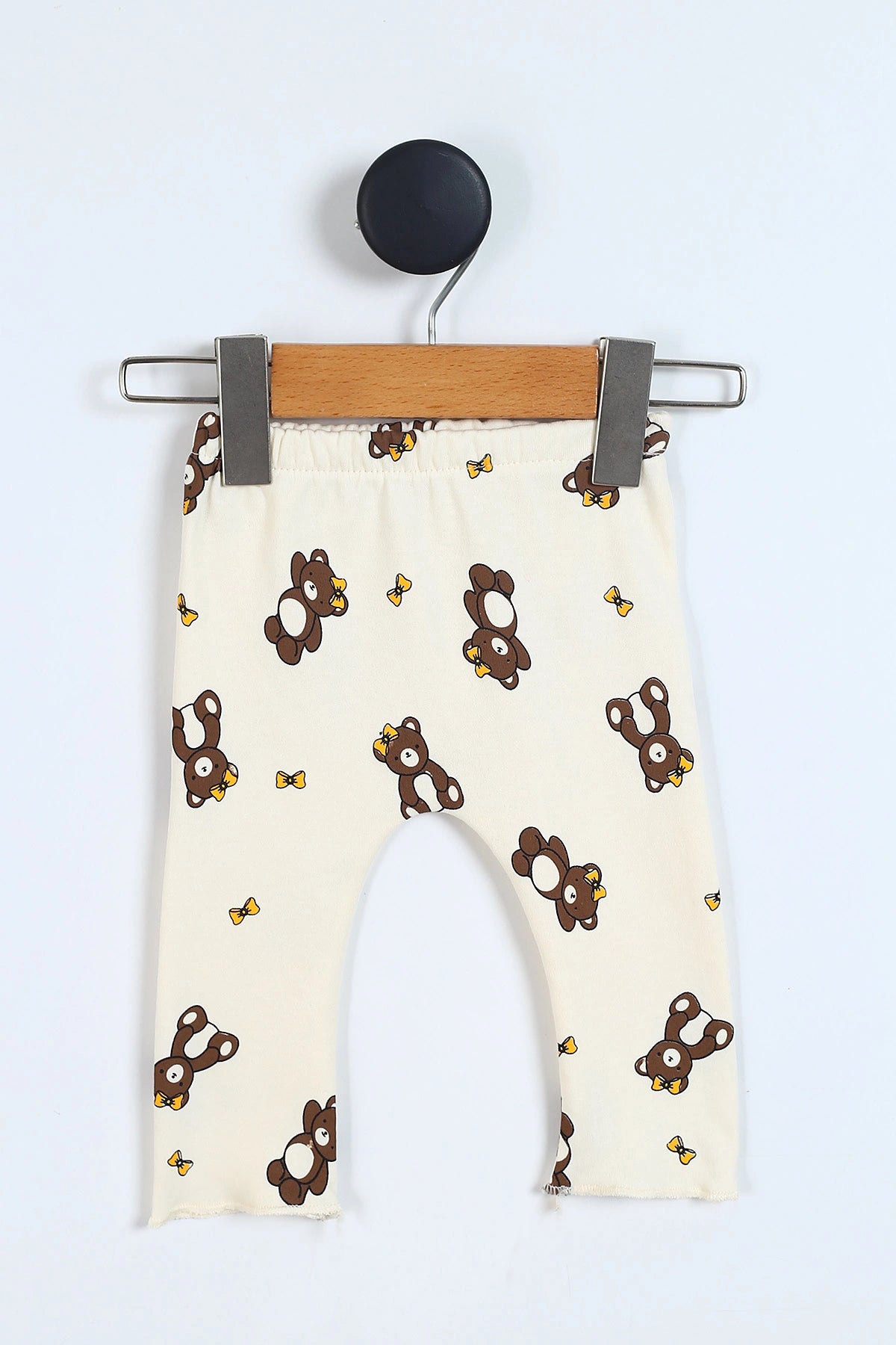 Set Neonata/ Bimba Orsetto 5 Pezzi con Maglia, Pantaloni e Accessori Beige