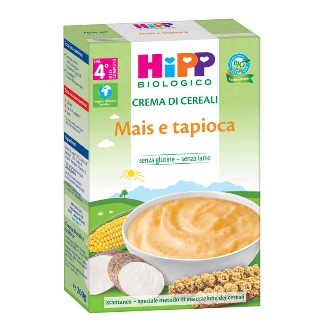 Crema de cereales hipp maíz y tapioca 200gr