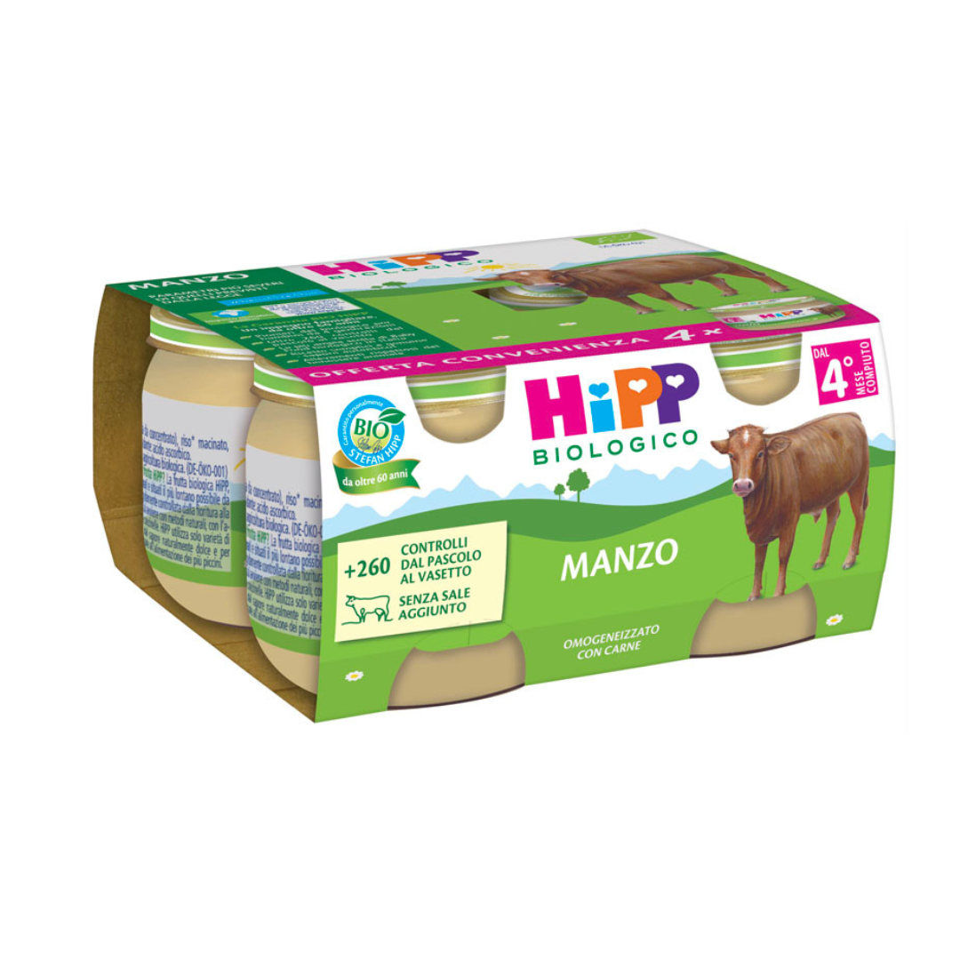 Omogeneizzato Hipp Manzo 80gr x4