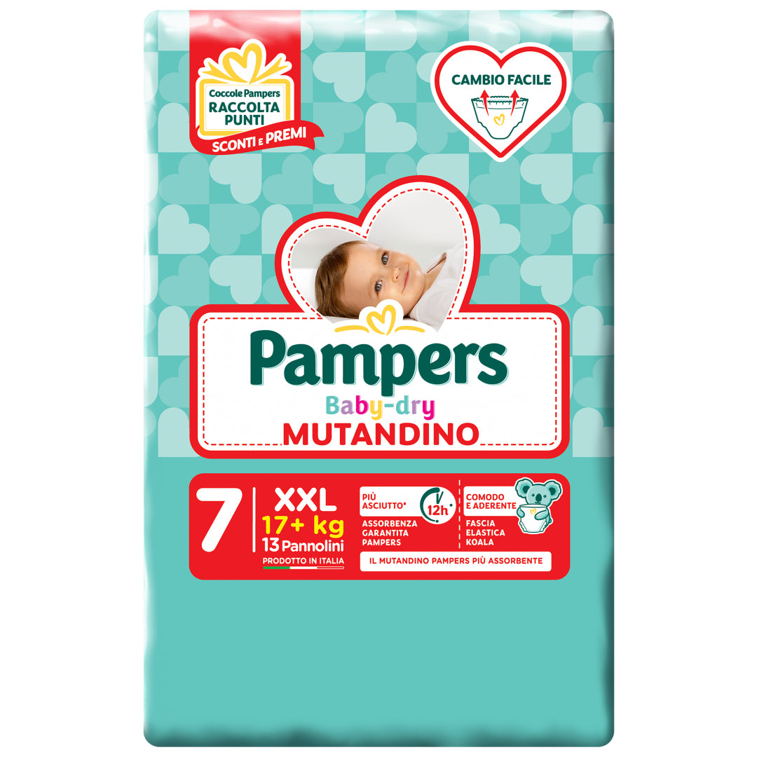 Pampers Baby Dry Pañales Panty 7. talla 13p