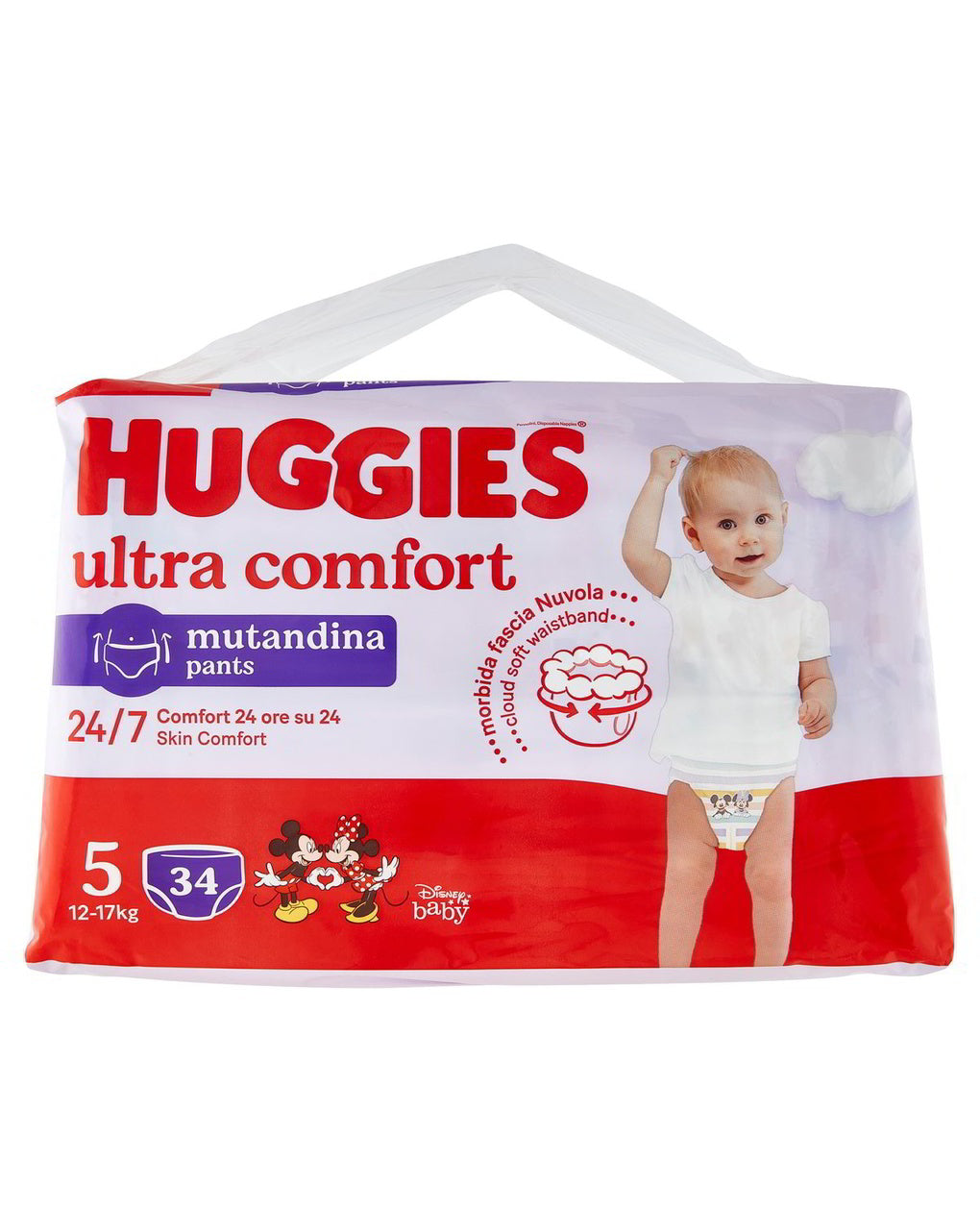 Pañales Ultra Comfort Huggies panty 5.,34uds