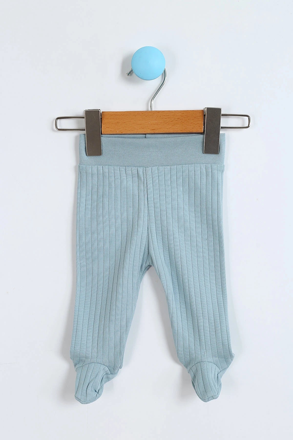 Set Neonato/ Bimbo "Orsetto Arcobaleno" Azzurro in Cotone