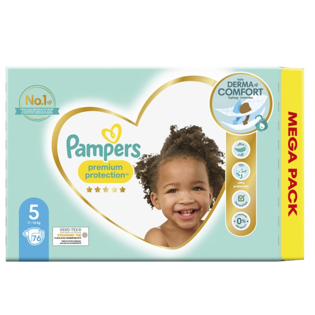 Pañales Premium 5. 76 piezas 11-16kg