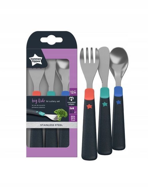Cubiertos infantiles de metal Tomme tippe.