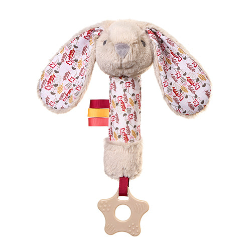 Sonaglio Peluche Coniglio con Massaggiagengive – Gioco Sensoriale per Neonati