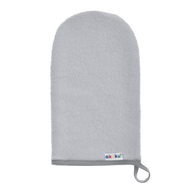 guante de baño blanco