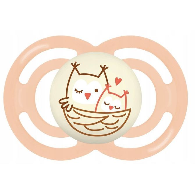 Ciuccio Mam PERFECT NIGHT gufetto rosa varie misure silicone