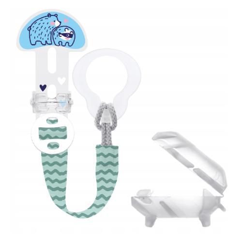 Catenina mam con portaciuccio azzurro