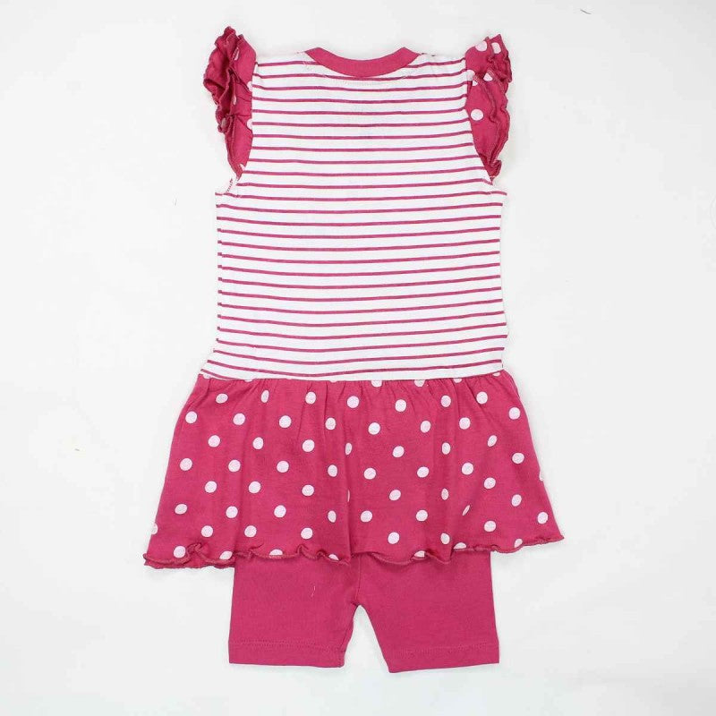 Completino Minnie Estivo 100% Cotone Bimba 2 pezzi