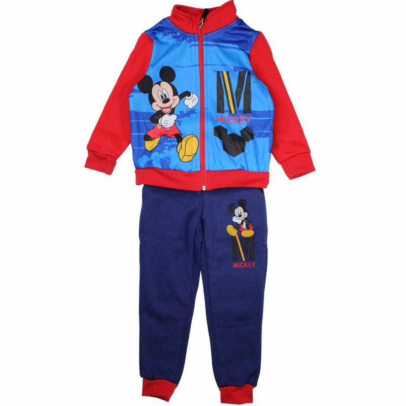 Tuta Sportiva Bambino Mickey Mouse - 2 Pezzi con Giacca e Jogger