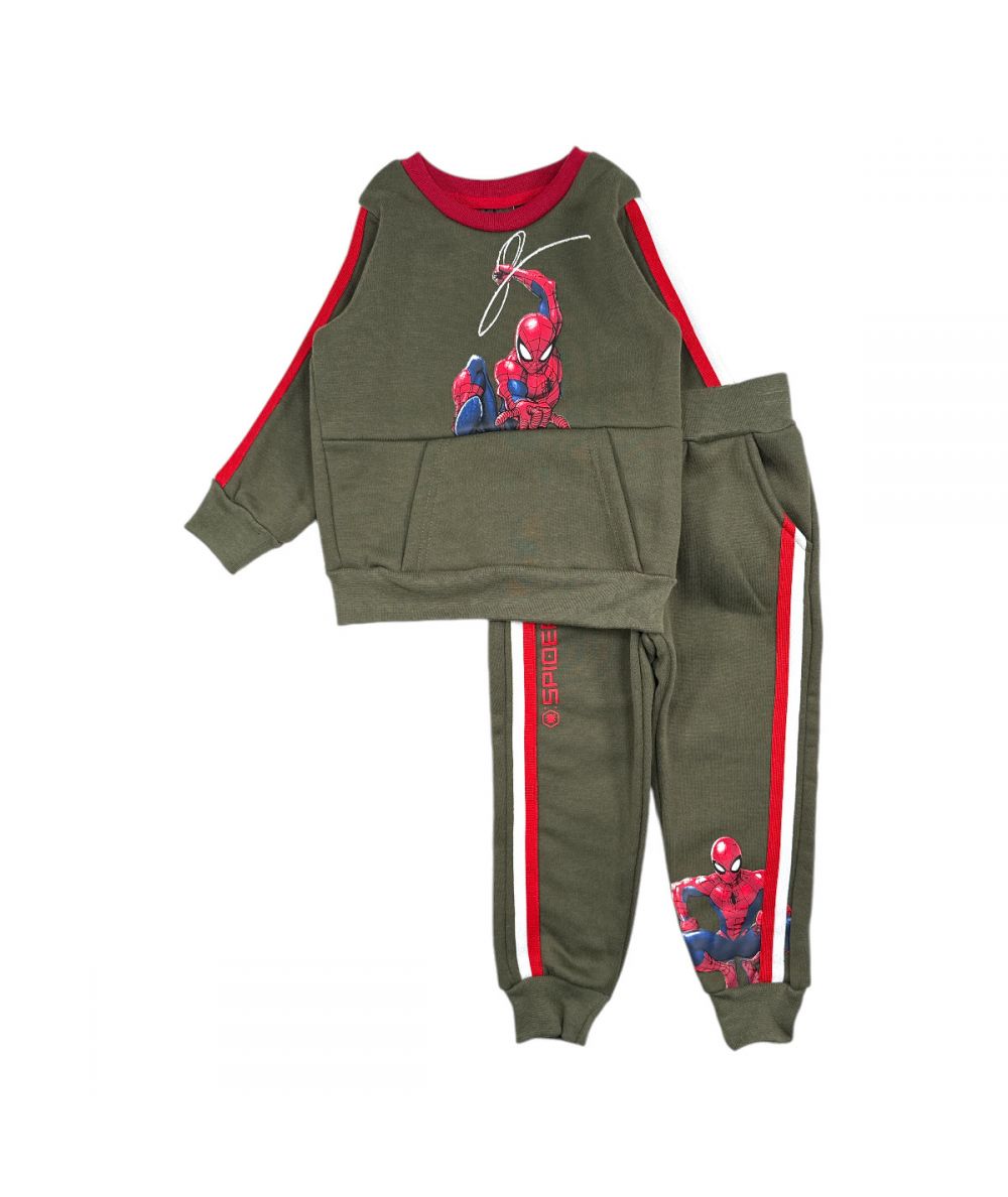 Tuta Sportiva Invernale Bambino Spider-Man - 2 Pezzi con Felpa e Jogger
