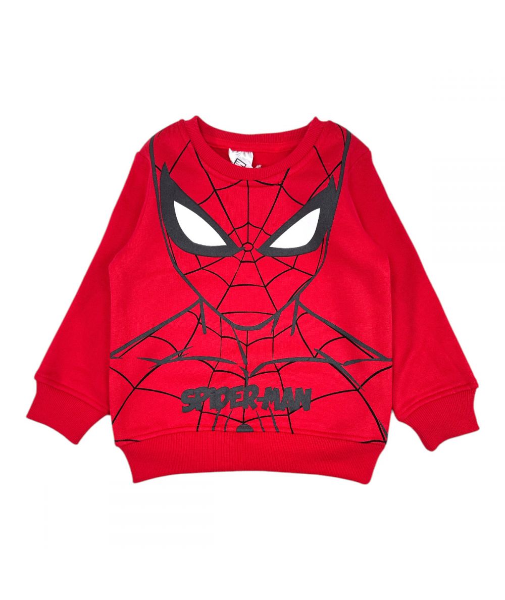 Tuta Spiderman felpata rossa e nera