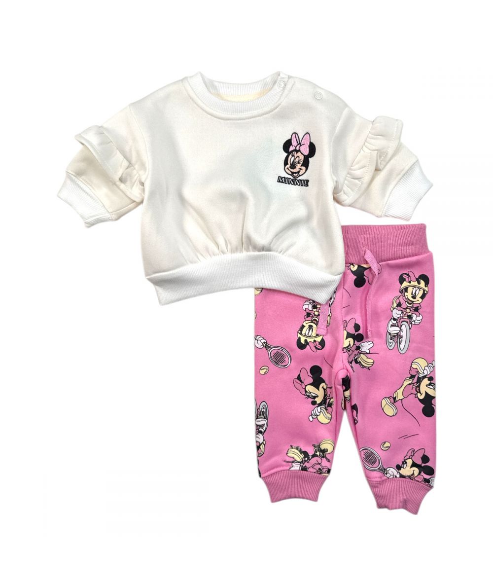 Tuta minnie con manica e volante caldo cotone