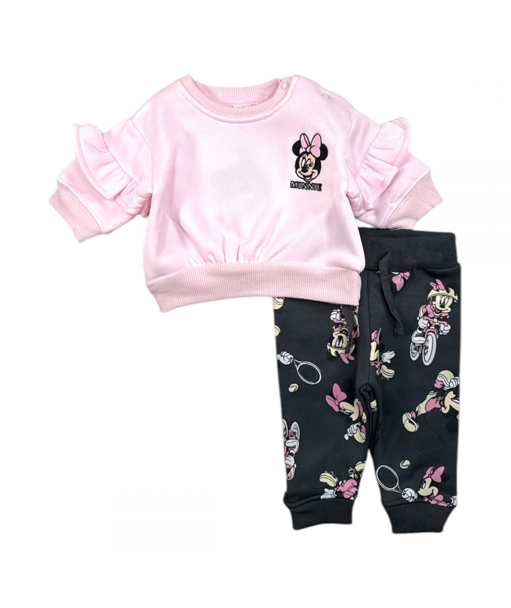 Tuta minnie con manica e volante caldo cotone