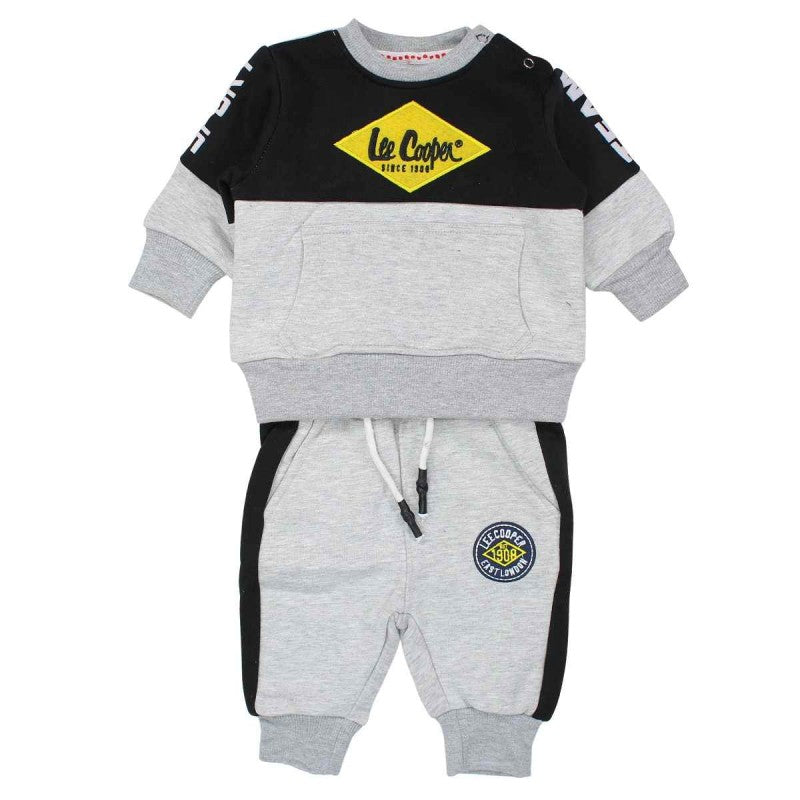 Tuta Sportiva Bambino Invernale Lee Cooper - 2 Pezzi Grigia