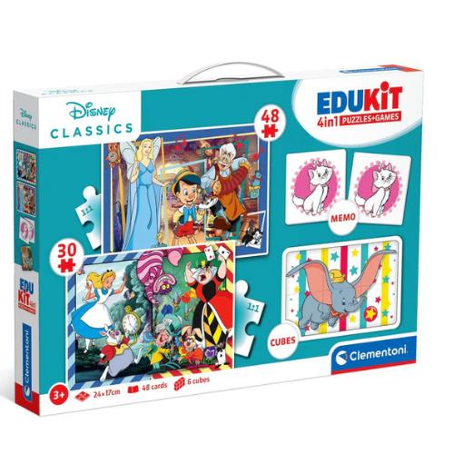 Puzzles+jeux 4en1 edukit clementoni Disney classes