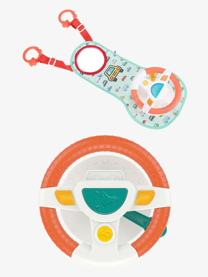 Toy steering wheel, volante per sedile auto