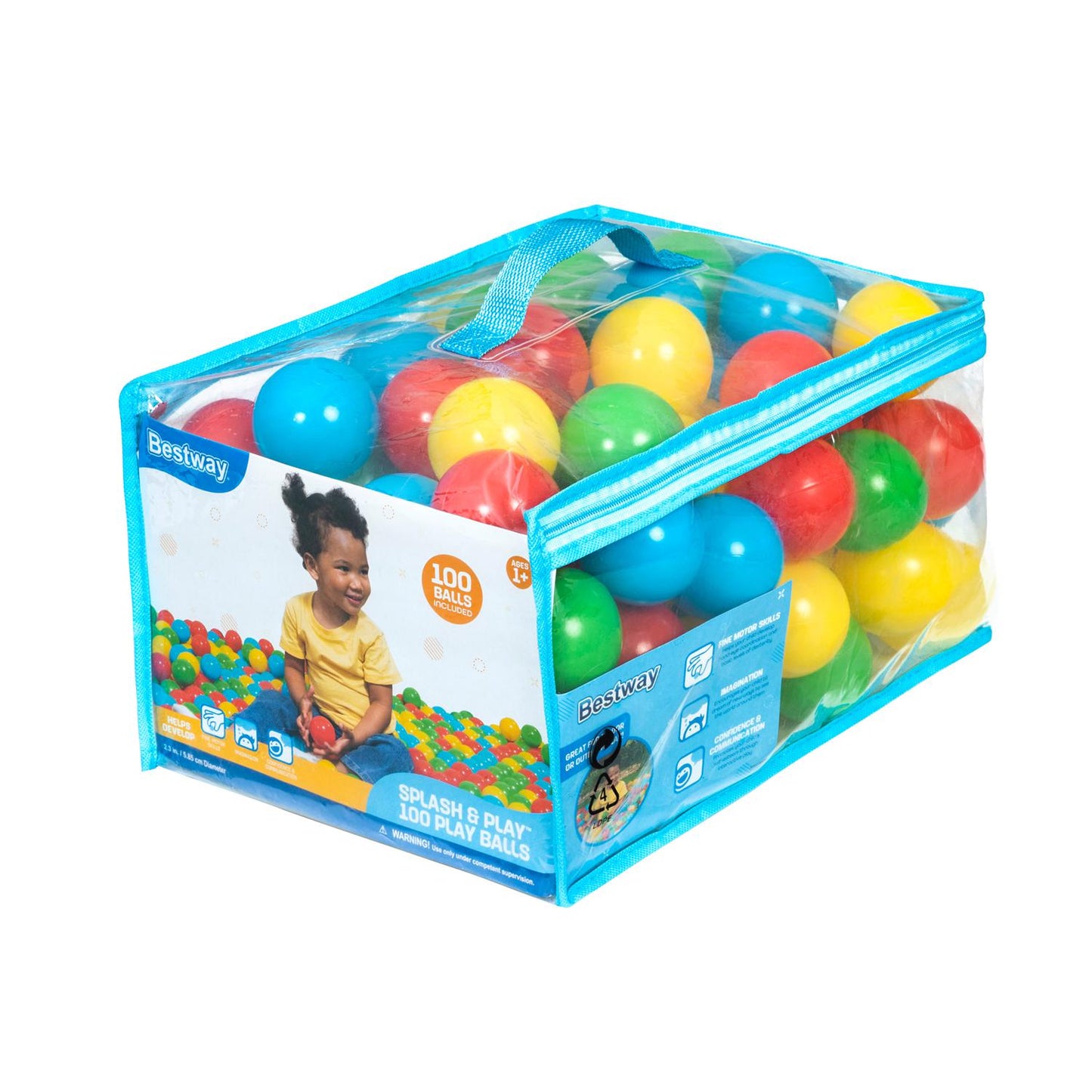 Sacca con 100 palline colorate
