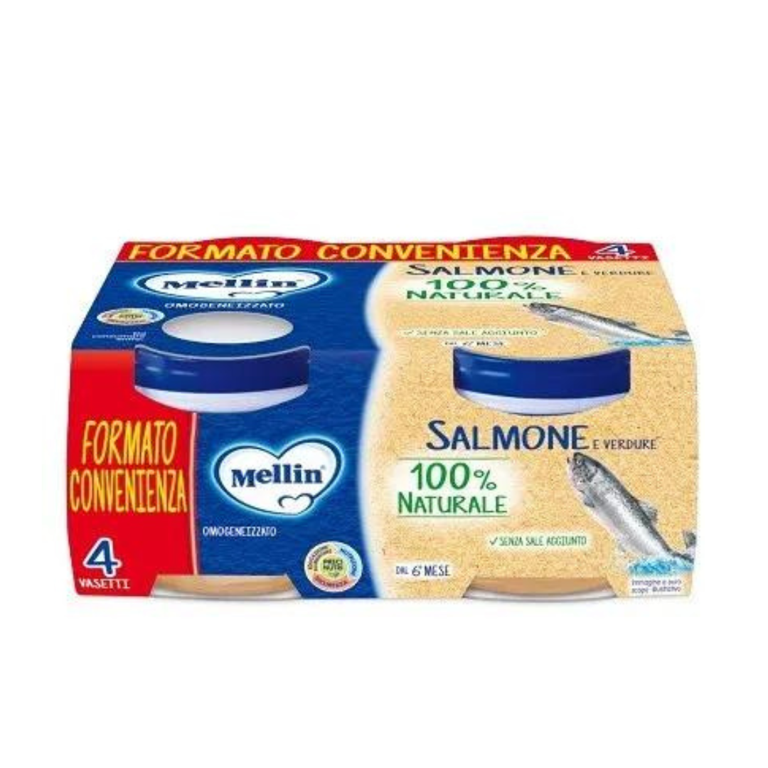 Mellin omogenizzato salmone e verdure 80gx4