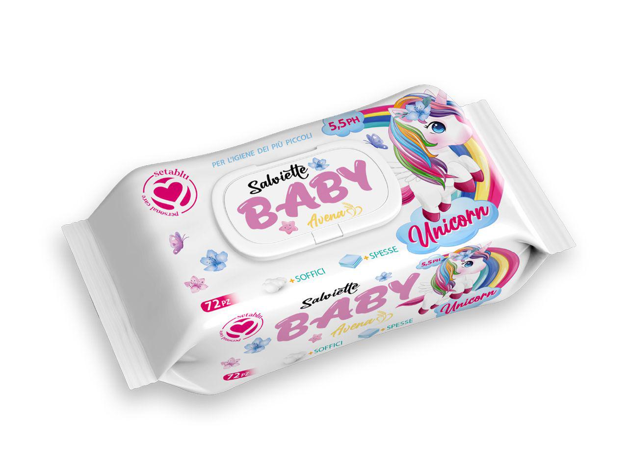 Salviettine Baby Seta Blu 72pz